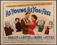 7g0814 AS YOUNG AS YOU FEEL 1/2sh 1951 young sexy Marilyn Monroe, Monty Woolley, Thelma Ritter!