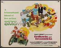 7g0816 BEDKNOBS & BROOMSTICKS 1/2sh R1979 Walt Disney, Angela Lansbury, great cartoon art!