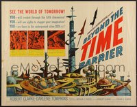 7g0817 BEYOND THE TIME BARRIER 1/2sh 1959 cool art of futuristic city in the year 2024!