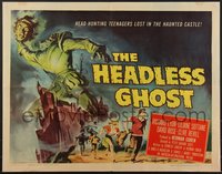 7g0831 HEADLESS GHOST 1/2sh 1959 head-hunting teenagers lost in the haunted castle, art by Brown!