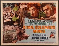 7g0833 KING SOLOMON'S MINES style B 1/2sh 1950 Deborah Kerr, Granger & Carlson in Africa!