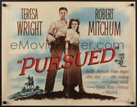 7g0838 PURSUED style B 1/2sh 1947 great full-length image of Robert Mitchum & Teresa Wright!