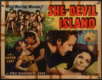 7g0841 SHE-DEVIL ISLAND 1/2sh 1936 wacky Mexican fantasy of a wild warrior women-only island!