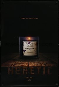 7g0364 HERETIC teaser DS 1sh 2024 Hugh Grant, Sophie Thatcher, East, question everything, ultra rare!