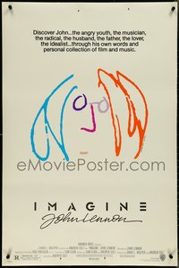 7g0371 IMAGINE 1sh 1988 art by former Beatle John Lennon, blue/orange hair style!