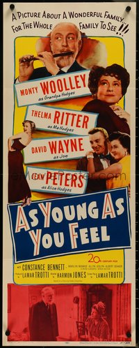 7g0592 AS YOUNG AS YOU FEEL insert 1951 great cast montage including young sexy Marilyn Monroe!