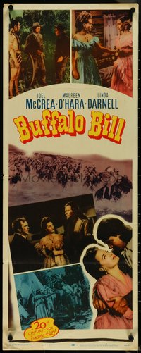 7g0604 BUFFALO BILL insert R1956 Joel McCrea, Maureen O'Hara, Linda Darnell, William Wellman