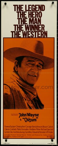 7g0608 CHISUM insert 1970 big John Wayne, The Legend, The Hero, The Man, The Winner, The Western!