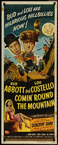 7g0613 COMIN' ROUND THE MOUNTAIN insert 1951 hillbillies Bud Abbott & Lou Costello!