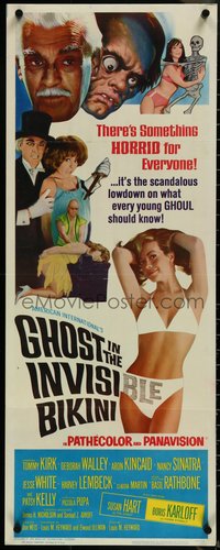 7g0629 GHOST IN THE INVISIBLE BIKINI insert 1966 Boris Karloff + sexy girls & wacky horror images!