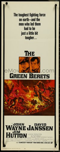 7g0633 GREEN BERETS insert 1968 John Wayne, David Janssen, Vietnam War art by McCarthy, ultra rare!