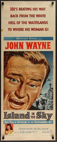 7g0646 ISLAND IN THE SKY insert 1953 William Wellman, close up art of big John Wayne!