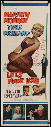 7g0660 LET'S MAKE LOVE insert 1960 great images of super sexy Marilyn Monroe & Yves Montand!