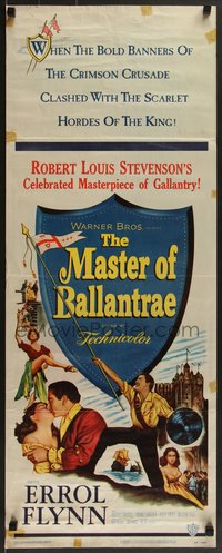 7g0671 MASTER OF BALLANTRAE insert 1953 Errol Flynn, Scotland, from Robert Louis Stevenson story!