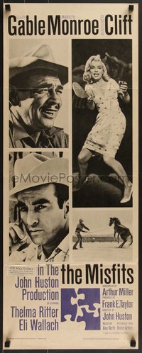 7g0674 MISFITS insert 1961 Clark Gable, Montgomery Clift & ping-ponging sexy Marilyn Monroe!