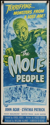 7g0675 MOLE PEOPLE insert R1964 a lost age, horror crawls from the depths of the Earth, ultra rare!