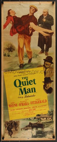 7g0685 QUIET MAN insert R1956 great image of John Wayne carrying Maureen O'Hara, John Ford!