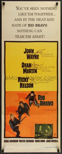 7g0687 RIO BRAVO insert 1959 John Wayne, Ricky Nelson, Dean Martin, Walter Brennan, Howard Hawks