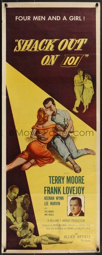 7g0693 SHACK OUT ON 101 insert 1955 Terry Moore & Lee Marvin on the shady side of the highway!