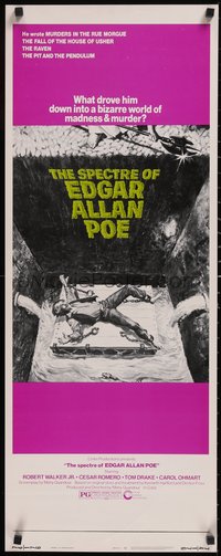 7g0700 SPECTRE OF EDGAR ALLAN POE insert 1974 what drove him to a bizarre world of madness & murder?