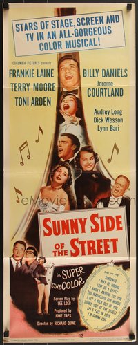 7g0703 SUNNY SIDE OF THE STREET insert 1951 Frankie Laine, Billy Daniels & Terry Moore!