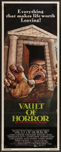 7g0720 VAULT OF HORROR insert 1973 Tales from Crypt sequel, cool art of death's waiting room!