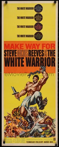 7g0724 WHITE WARRIOR insert 1961 Agi Murad il diavolo bianco, art of chained Steve Hercules Reeves!