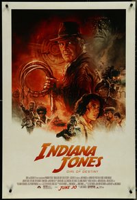 7g0375 INDIANA JONES & THE DIAL OF DESTINY advance DS 1sh 2023 Ford & cast by Tony Stella!