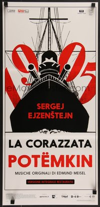 7g0550 BATTLESHIP POTEMKIN Italian locandina R2017 Eisenstein Russian classic, different art, rare!