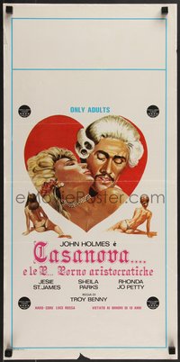 7g0557 CASANOVA II Italian locandina 1984 completely different art of John Holmes, ultra rare!