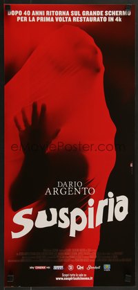 7g0582 SUSPIRIA Italian locandina R2017 Argento horror, Mario de Berardinis art, now in 4K, rare!