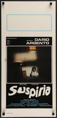 7g0583 SUSPIRIA Italian locandina 1977 classic Dario Argento giallo horror, Harper, white title!