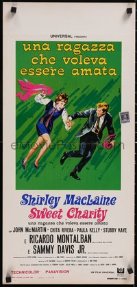 7g0584 SWEET CHARITY Italian locandina 1969 Bob Fosse musical, Shirley MacLaine, Avelli art, rare!