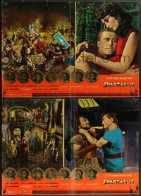 7g0765 SPARTACUS set of 8 Italian 19x27 pbustas 1962 classic Stanley Kubrick & Kirk Douglas epic!