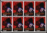 7g0153 RETURN OF THE JEDI 2-sided uncut Japanese 21x30 1983 Revenge art by Drew Struzan, rare!