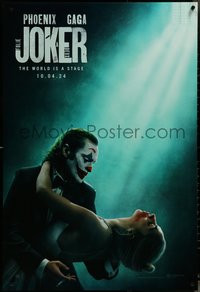 7g0388 JOKER: FOLIE A DEUX teaser DS 1sh 2024 Joaquin Phoenix dancing with Lady Gaga, rare!