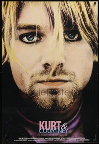 7g0397 KURT & COURTNEY heavy stock 1sh 1998 grunge music, great super close portrait of Cobain!