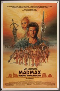 7g0413 MAD MAX BEYOND THUNDERDOME 1sh 1985 art of Mel Gibson & Tina Turner by Richard Amsel!