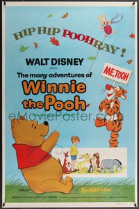 7g0419 MANY ADVENTURES OF WINNIE THE POOH 1sh 1977 and Tigger too, plus three great shorts!