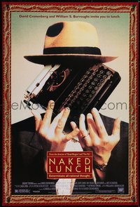 7g0428 NAKED LUNCH 1sh 1991 David Cronenberg, Peter Weller, William S. Burroughs!