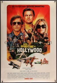 7g0437 ONCE UPON A TIME IN HOLLYWOOD int'l advance DS 1sh 2019 Tarantino, DiCaprio, Steven Chorney art!