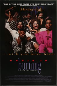 7g0445 PARIS IS BURNING 1sh 1990 cross-dressing drag queens in NYC!