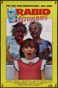 7g0455 RABID GRANNIES 1sh 1989 wild & wacky cannibal grandmas Troma horror!