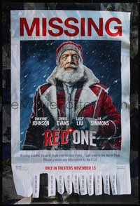 7g0461 RED ONE teaser DS 1sh 2024 Christmas fantasy, missing J.K. Simmons Santa Claus, ultra rare!