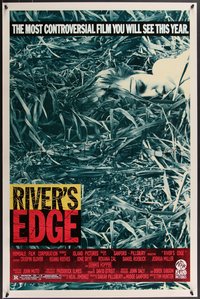 7g0467 RIVER'S EDGE 1sh 1986 Keanu Reeves, Glover, most controversial film you will see this year!