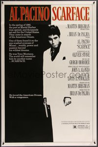 7g0473 SCARFACE 1sh 1983 Al Pacino as Tony Montana, Brian De Palma, Oliver Stone classic!