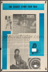 7g0481 SEXIEST STORY EVER TOLD 25x38 1sh 1973 x-rated, in cranium-cleaving COLOR!