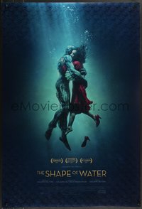 7g0483 SHAPE OF WATER style B int'l DS 1sh 2017 Guillermo del Toro, Doug Jones as the Amphibian Man!