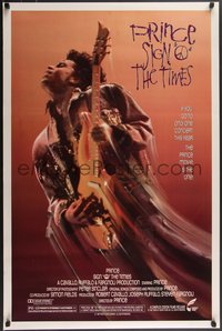 7g0486 SIGN 'O' THE TIMES 1sh 1987 rock and roll concert, great image of Prince w/guitar!