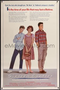 7g0488 SIXTEEN CANDLES 1sh 1984 Molly Ringwald, Anthony Michael Hall, directed by John Hughes!